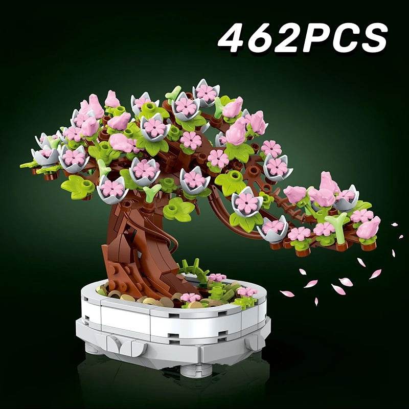 Premium Bonsai Blocks 462PCS Cherry Blossom Tree Decor - ToylandEU