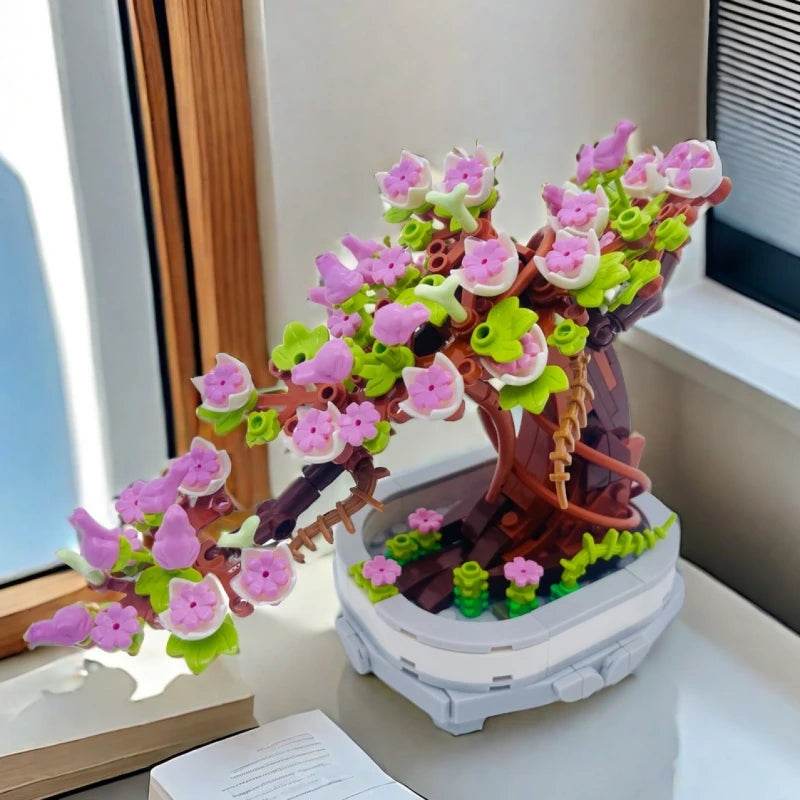Premium Bonsai Blocks 462PCS Cherry Blossom Tree Decor - ToylandEU