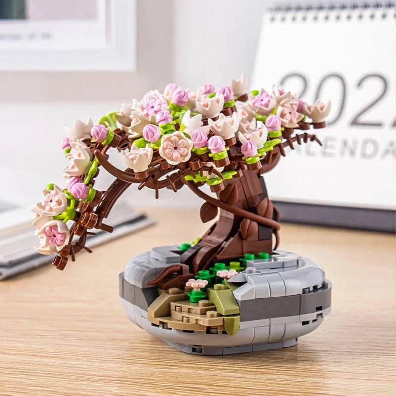 Premium Bonsai Building Block Kit Cherry Blossom For Kids - ToylandEU
