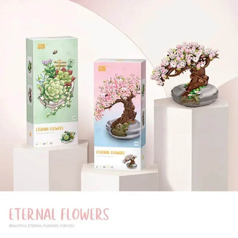Premium Bonsai Building Block Kit Cherry Blossom For Kids - ToylandEU