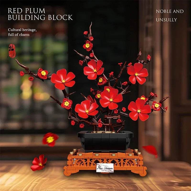 Premium Bonsai Building Blocks Plum Blossom For Children - ToylandEU
