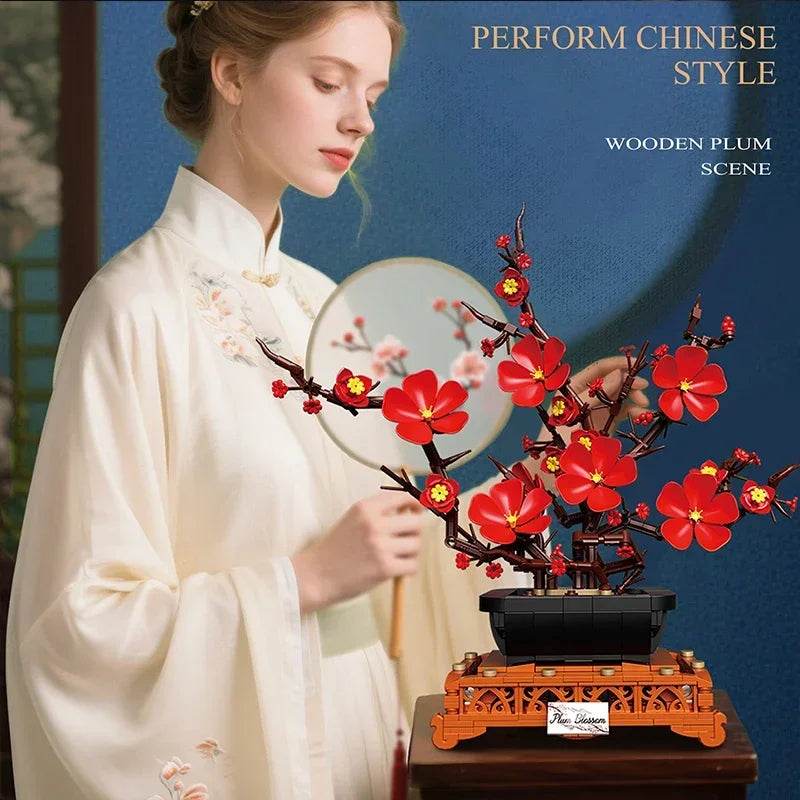 Premium Bonsai Building Blocks Plum Blossom For Children - ToylandEU
