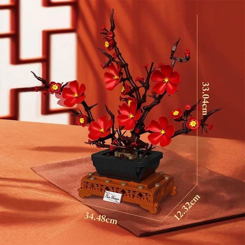 Premium Bonsai Building Blocks Plum Blossom For Children - ToylandEU