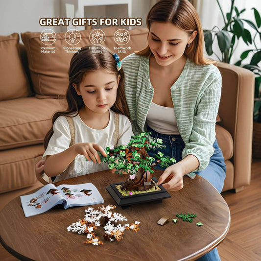 Premium Bonsai Tree Building Set 4 In 1 Four Seasons Kids - ToylandEU
