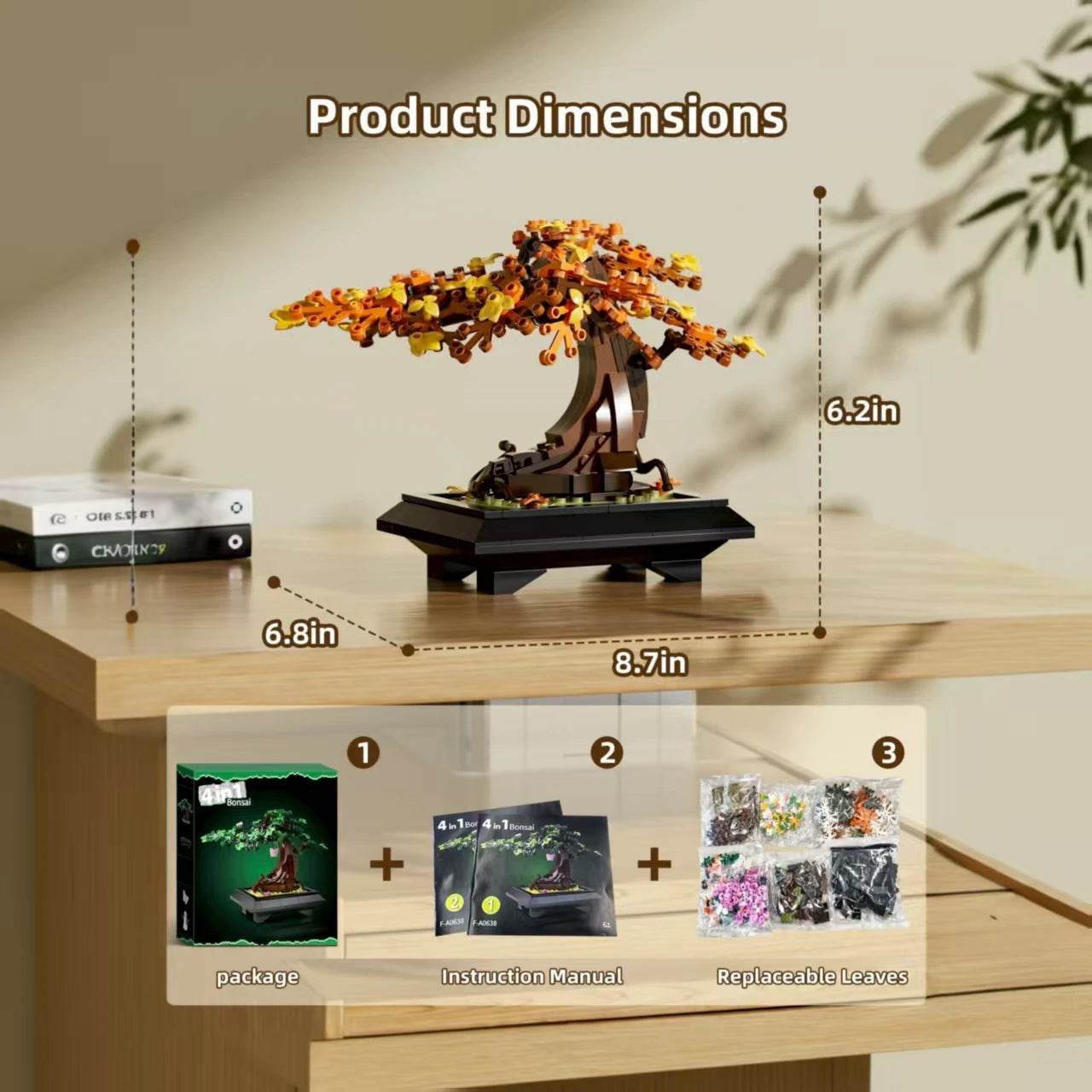 Premium Bonsai Tree Building Set 4 In 1 Four Seasons Kids - ToylandEU
