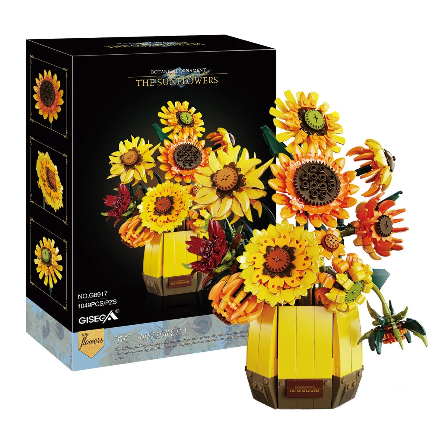 Premium Bouquet Sunflower Building Blocks Set 1088 Pcs DIY Bonsai Pot For Kids Teens Adults - ToylandEU