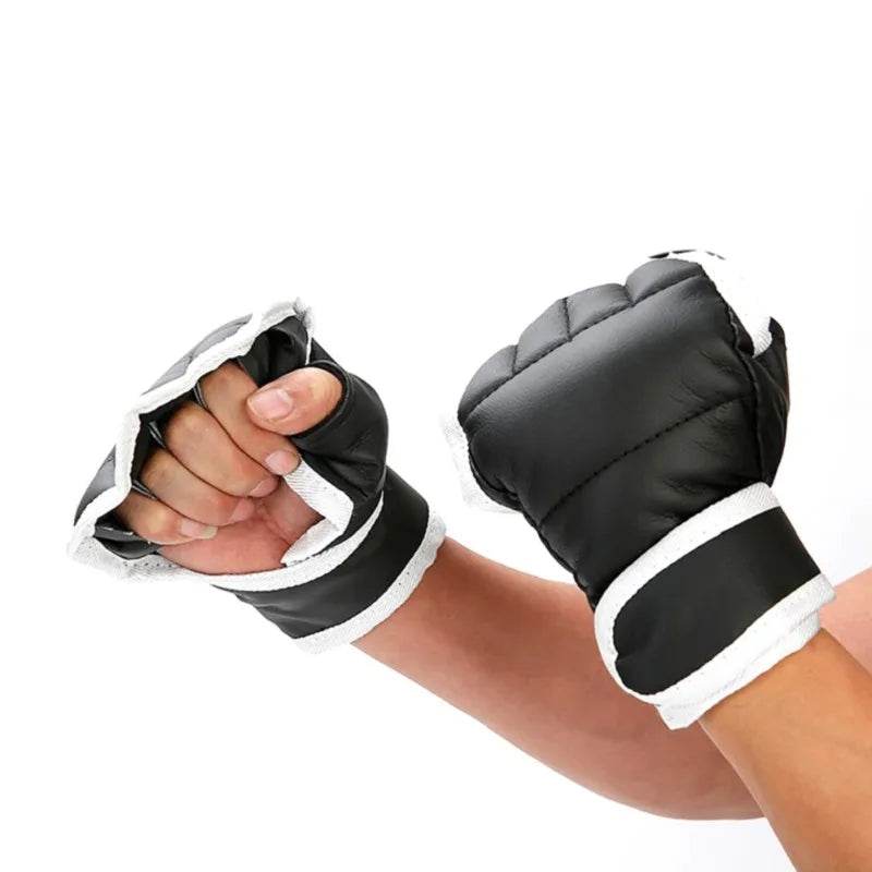 Premium Boxing Gloves Half Finger PU Leather For Training - ToylandEU