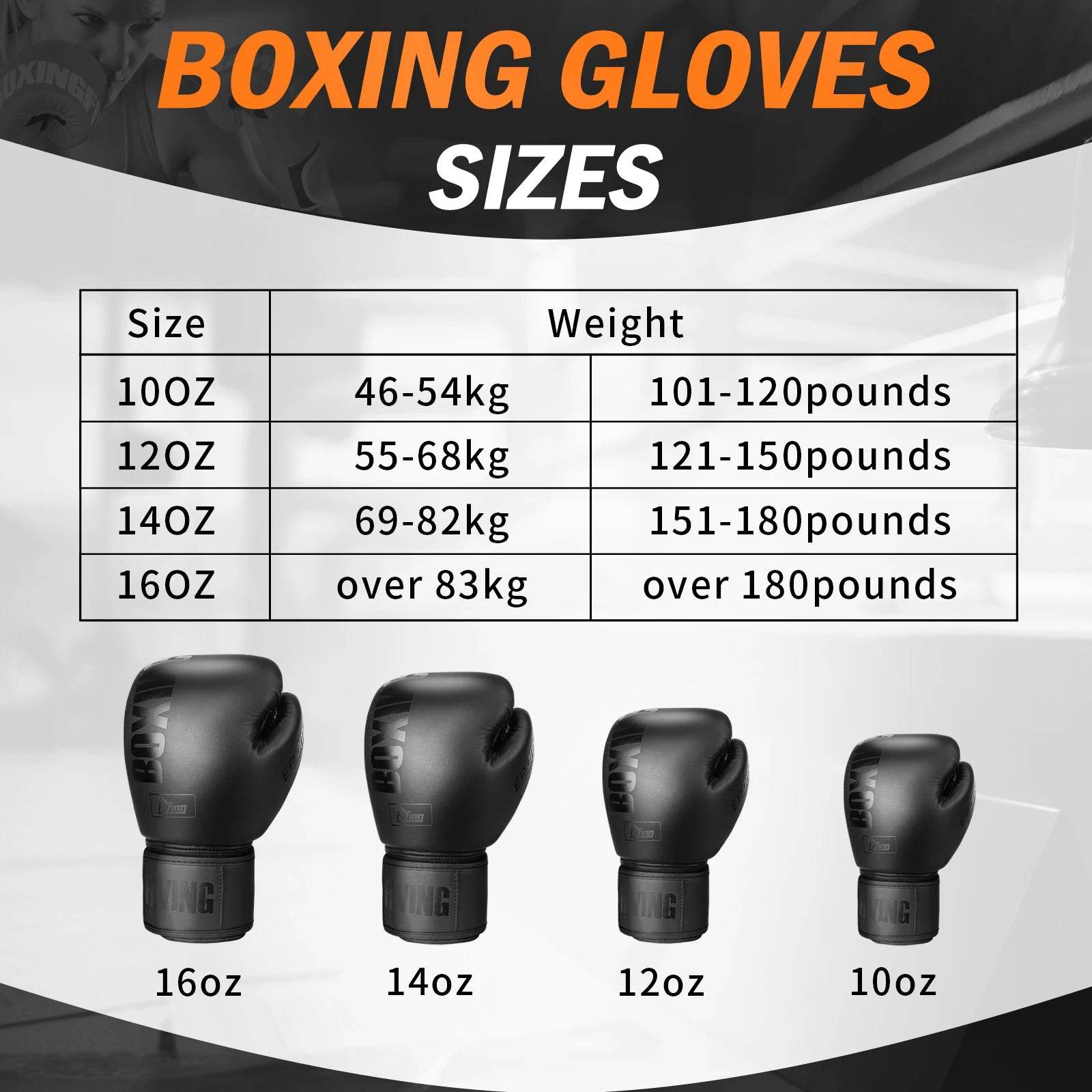 Premium Boxing Gloves PU Leather Muay Thai Unisex Training - ToylandEU