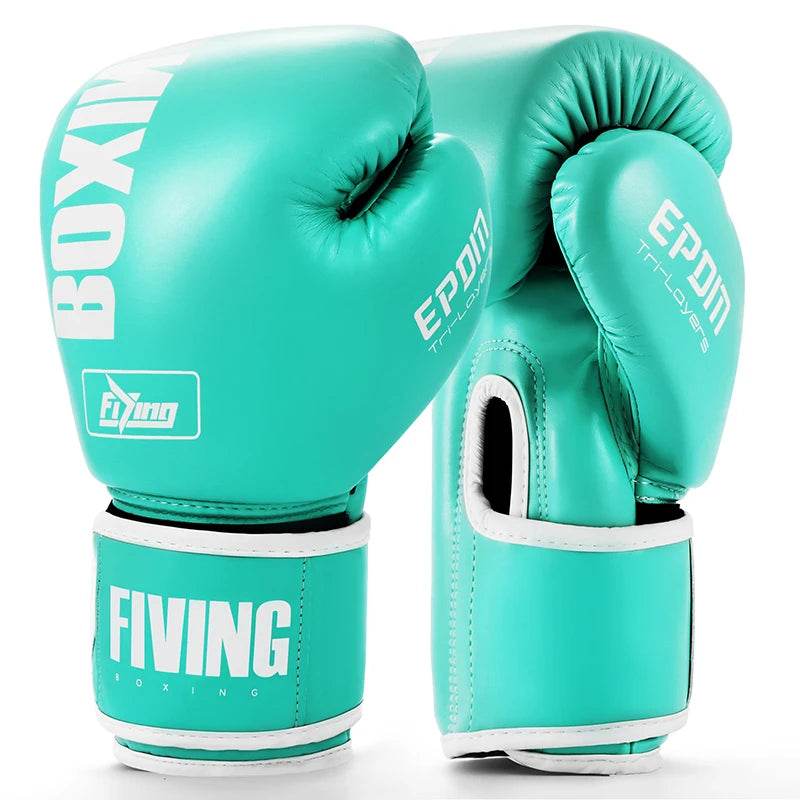 Premium Boxing Gloves PU Leather Muay Thai Unisex Training - ToylandEU