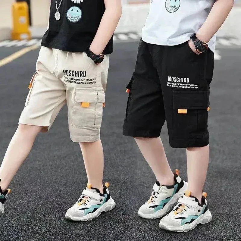 Premium Boys Shorts With Elastic Waist Three Color Summer Casual Ages 7 To 13 - ToylandEU