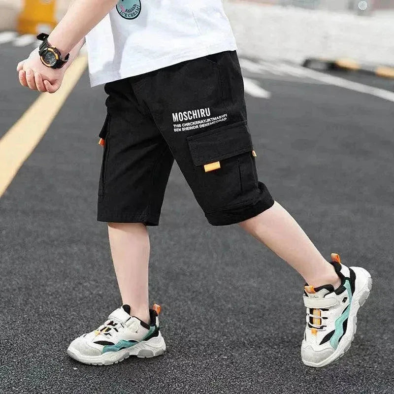 Premium Boys Shorts With Elastic Waist Three Color Summer Casual Ages 7 To 13 - ToylandEU