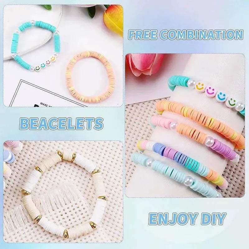  Premium Bracelet Kit Flat Clay Beads 24Color Toyland EU -  ToylandEU™