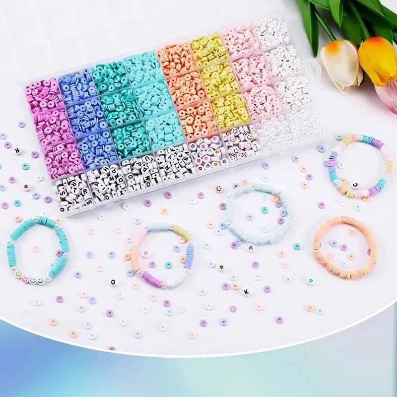  Premium Bracelet Kit Flat Clay Beads 24Color Toyland EU -  ToylandEU™