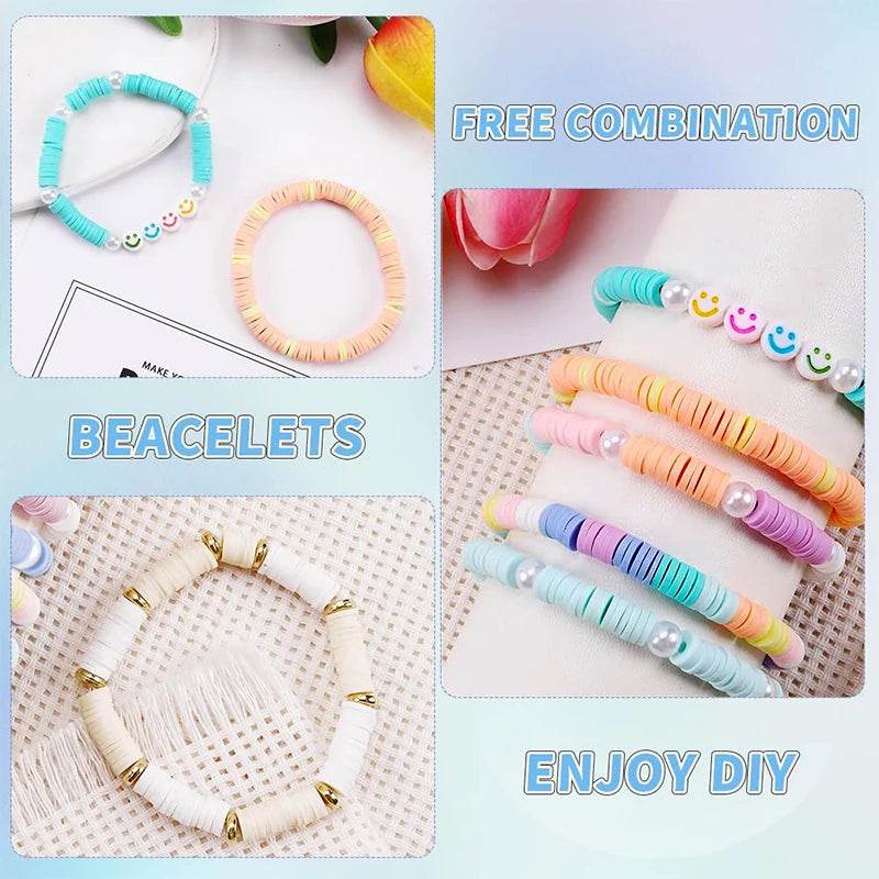 Premium Bracelet Kit Flat Clay Beads Acrylic Letters Teen - ToylandEU