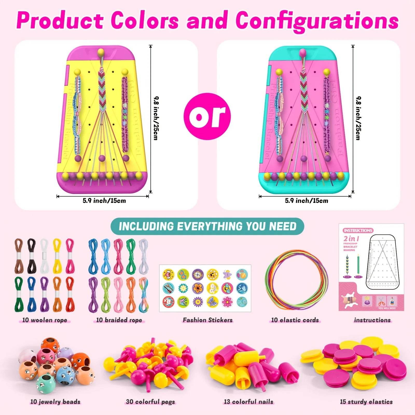 Premium Bracelet Kit Two Color Options For Girls 6 To 14 - ToylandEU
