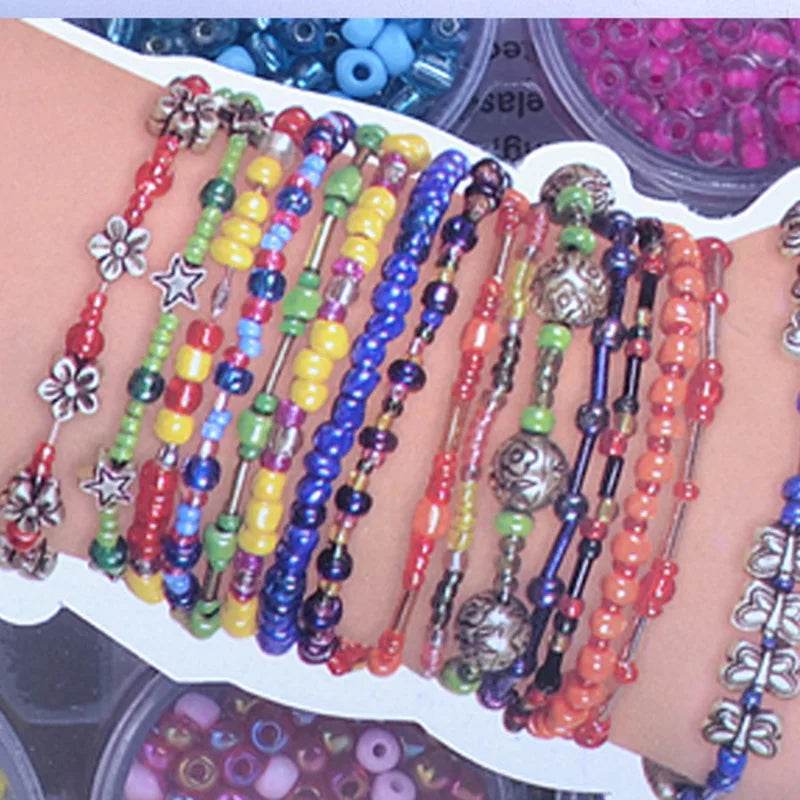 Premium Bracelet Making Kit for Kids Rainbow Beads - ToylandEU