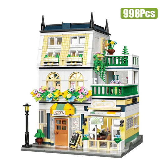 Premium Building Block Architecture Model Three Story Garden Manor Self Locking Bricks For Adults 18 Plus - ToylandEU