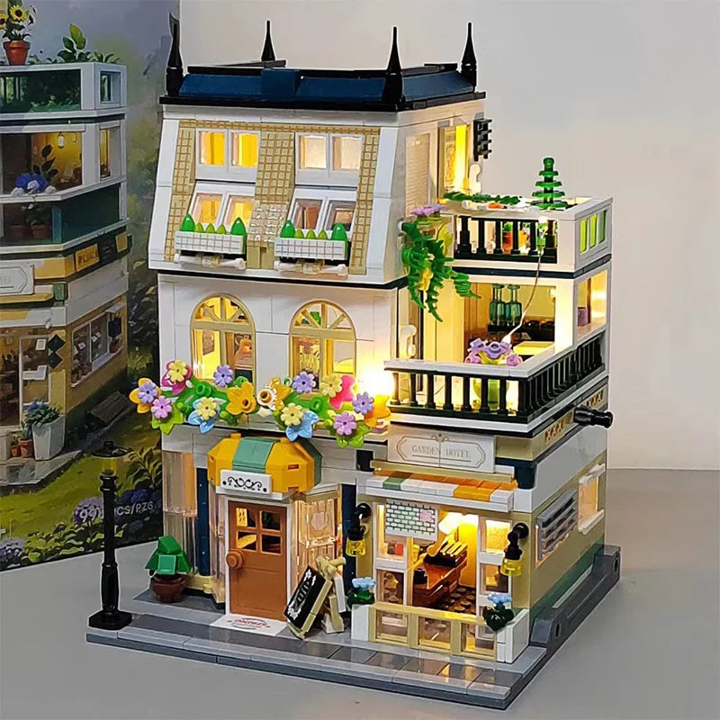 Premium Building Block Architecture Model Three Story Garden Manor Self Locking Bricks For Adults 18 Plus - ToylandEU