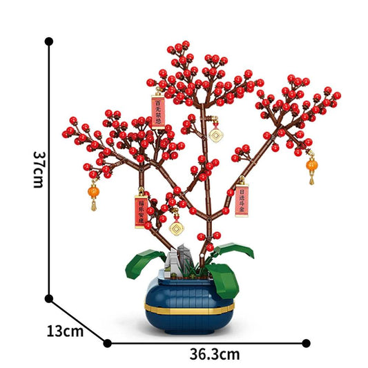 Premium Building Block Bonsai Plum Blossom For Kids - ToylandEU