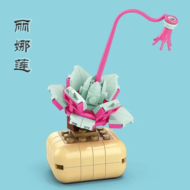 Premium Building Block Flower Succulent Model Desk Decor - ToylandEU
