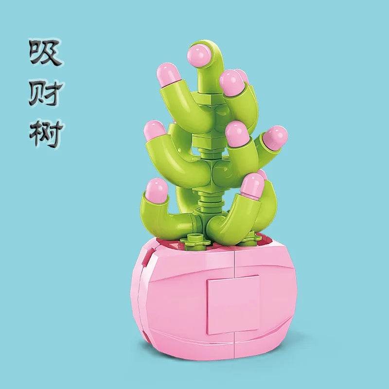 Premium Building Block Flower Succulent Model Desk Decor - ToylandEU