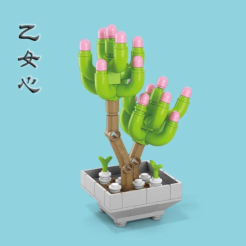 Premium Building Block Flower Succulent Model Desk Decor - ToylandEU