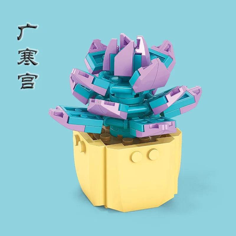 Premium Building Block Flower Succulent Model Desk Decor - ToylandEU