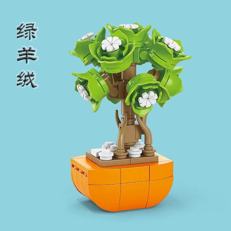 Premium Building Block Flower Succulent Model Desk Decor - ToylandEU