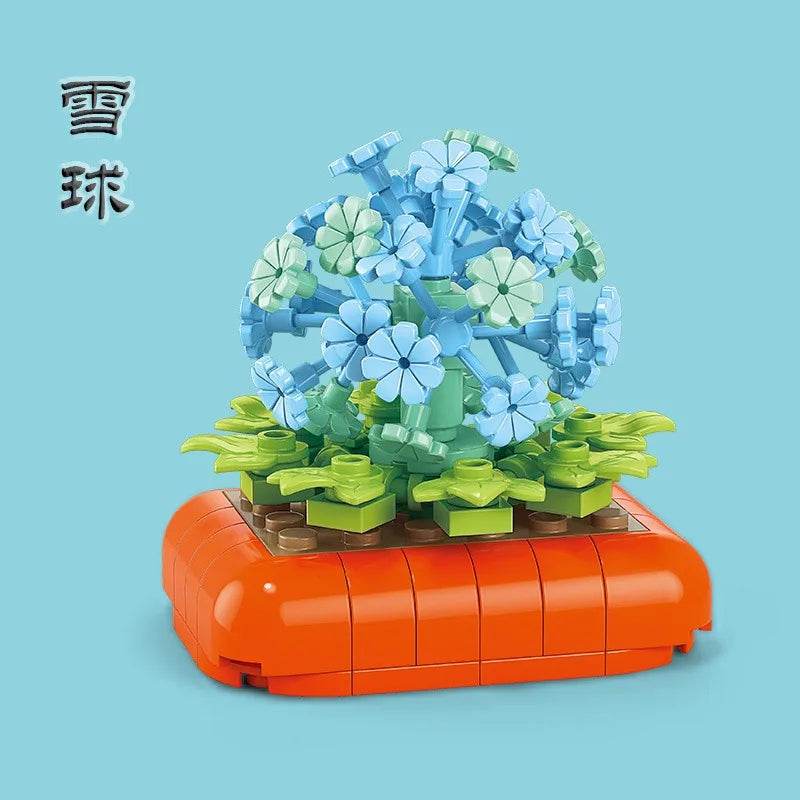 Premium Building Block Flower Succulent Model Desk Decor - ToylandEU