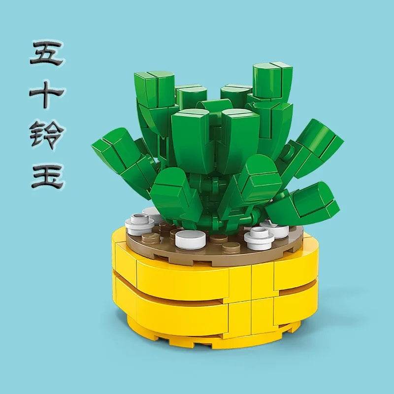 Premium Building Block Flower Succulent Model Desk Decor - ToylandEU