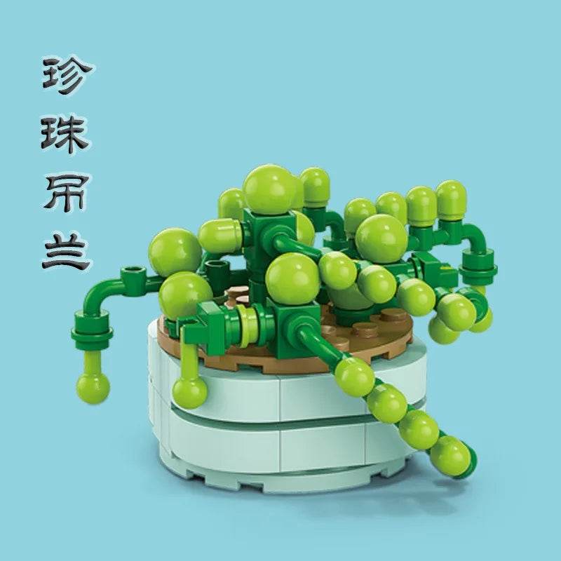 Premium Building Block Flower Succulent Model Desk Decor - ToylandEU