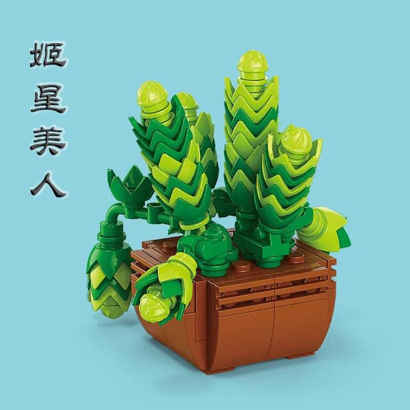 Premium Building Block Flower Succulent Model Desk Decor - ToylandEU