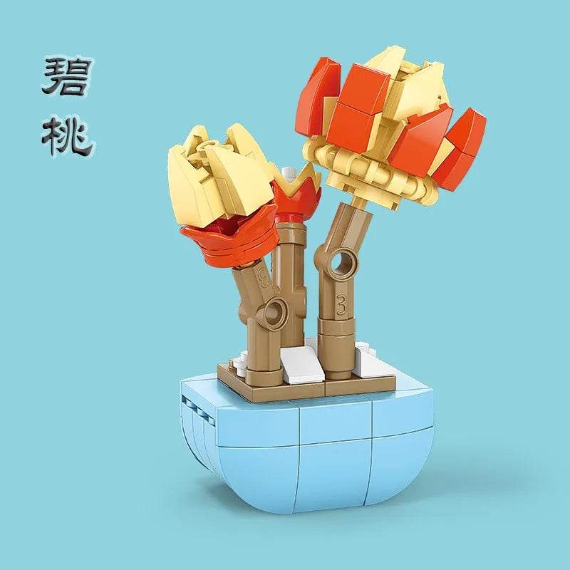 Premium Building Block Flower Succulent Model Desk Decor - ToylandEU