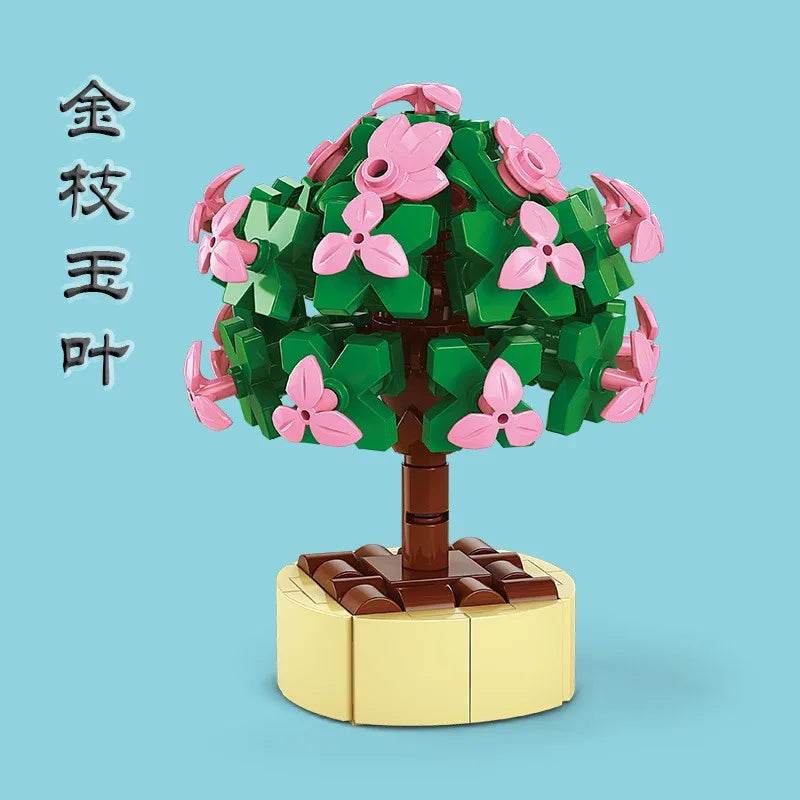 Premium Building Block Flower Succulent Model Desk Decor - ToylandEU