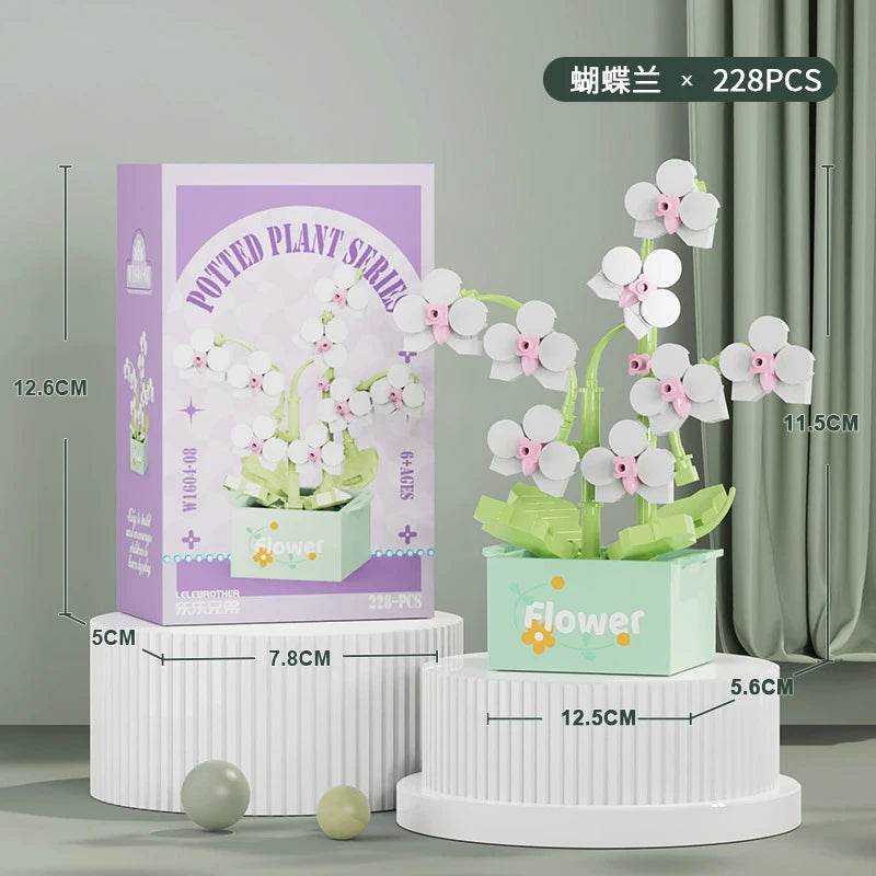 Premium Building Block Kit Flower Bouquet 3D DIY Home Decor - ToylandEU