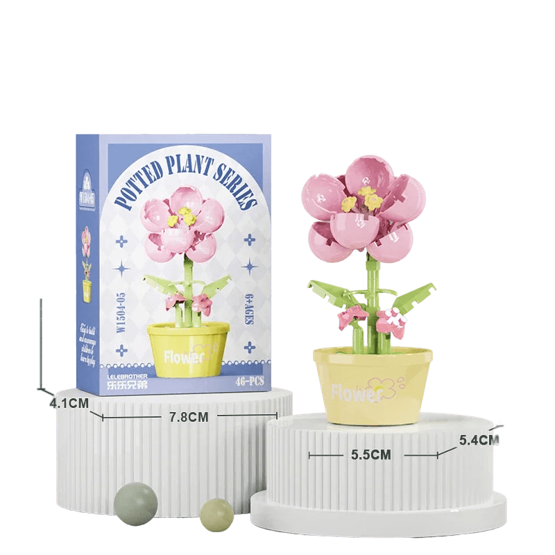 Premium Building Block Kit Flower Bouquet 3D DIY Home Decor - ToylandEU