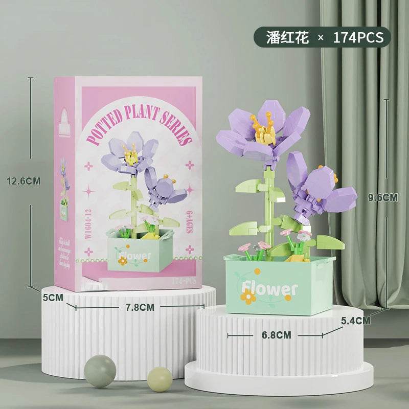 Premium Building Block Kit Flower Bouquet 3D DIY Home Decor - ToylandEU