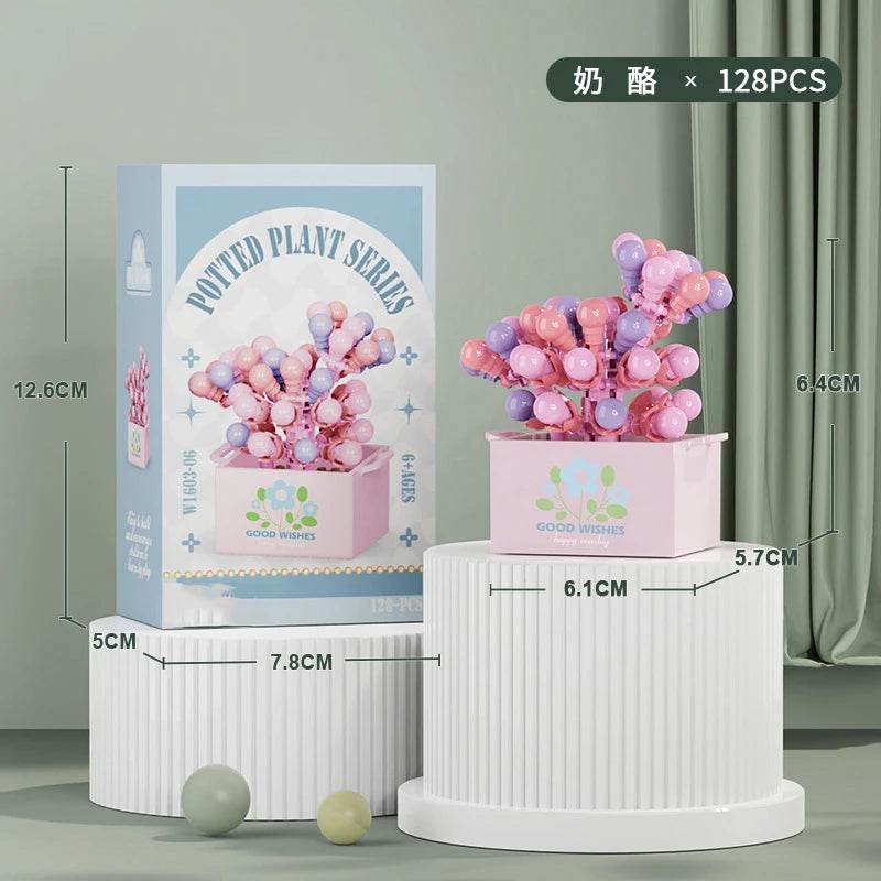Premium Building Block Kit Flower Bouquet 3D DIY Home Decor - ToylandEU