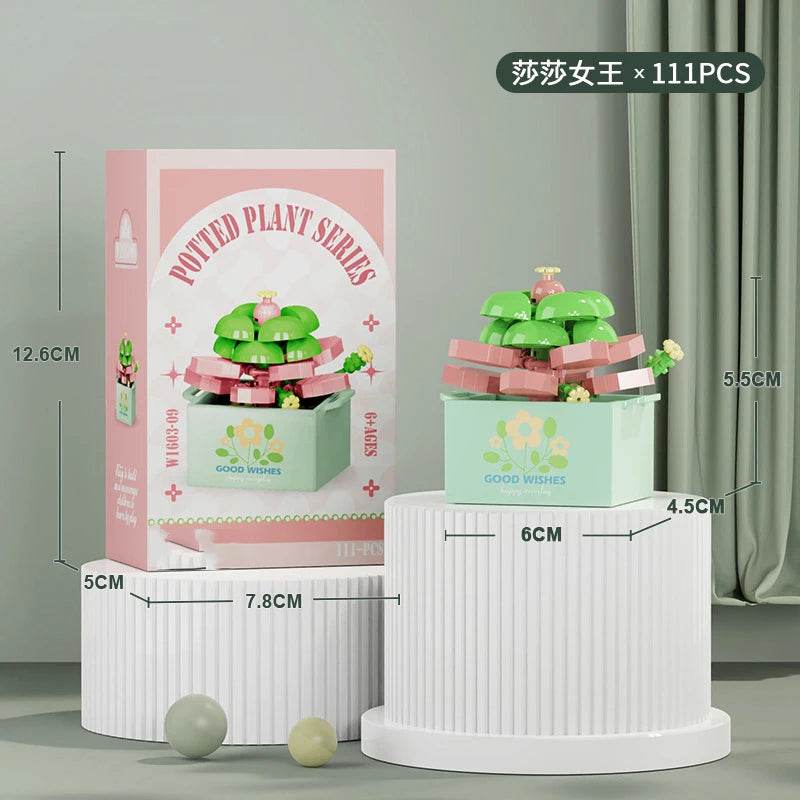 Premium Building Block Kit Flower Bouquet 3D DIY Home Decor - ToylandEU