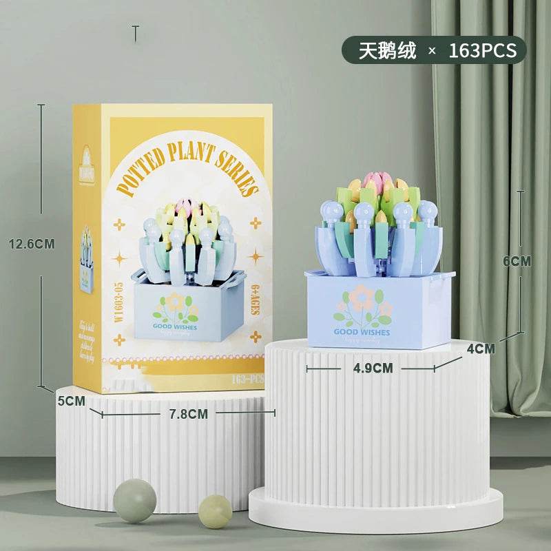 Premium Building Block Kit Flower Bouquet 3D DIY Home Decor - ToylandEU