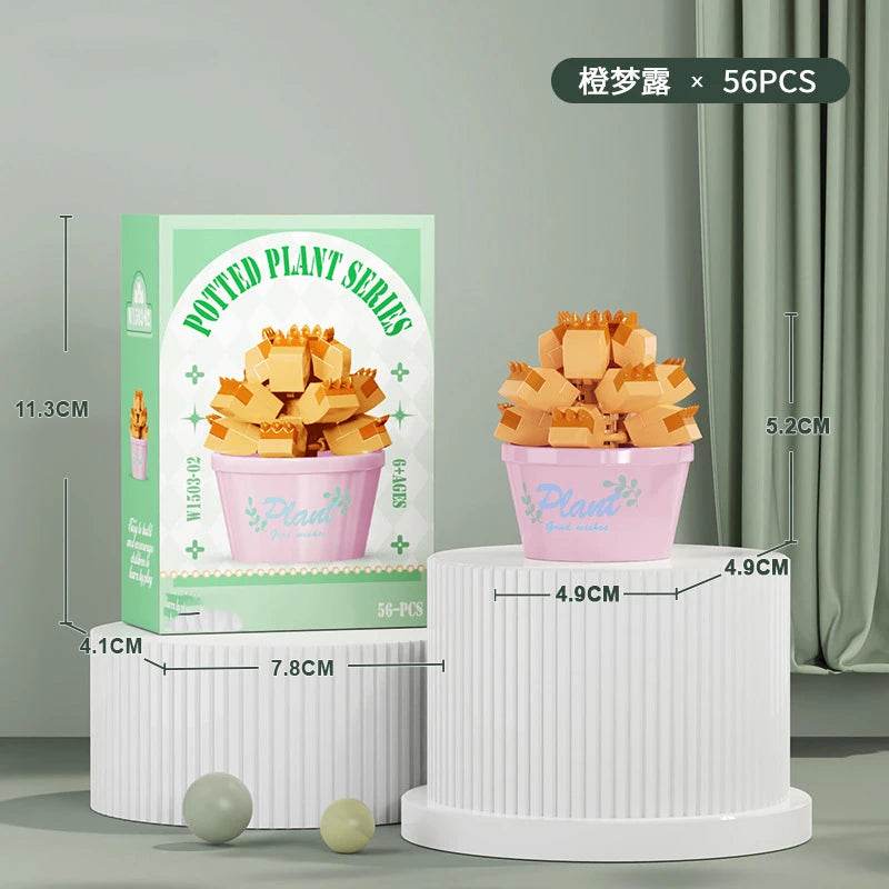 Premium Building Block Kit Flower Bouquet 3D DIY Home Decor - ToylandEU