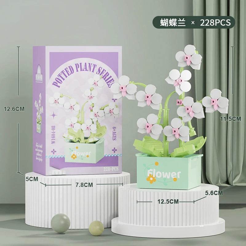 Premium Building Block Kit Flower Bouquet 3D DIY Home Decor - ToylandEU