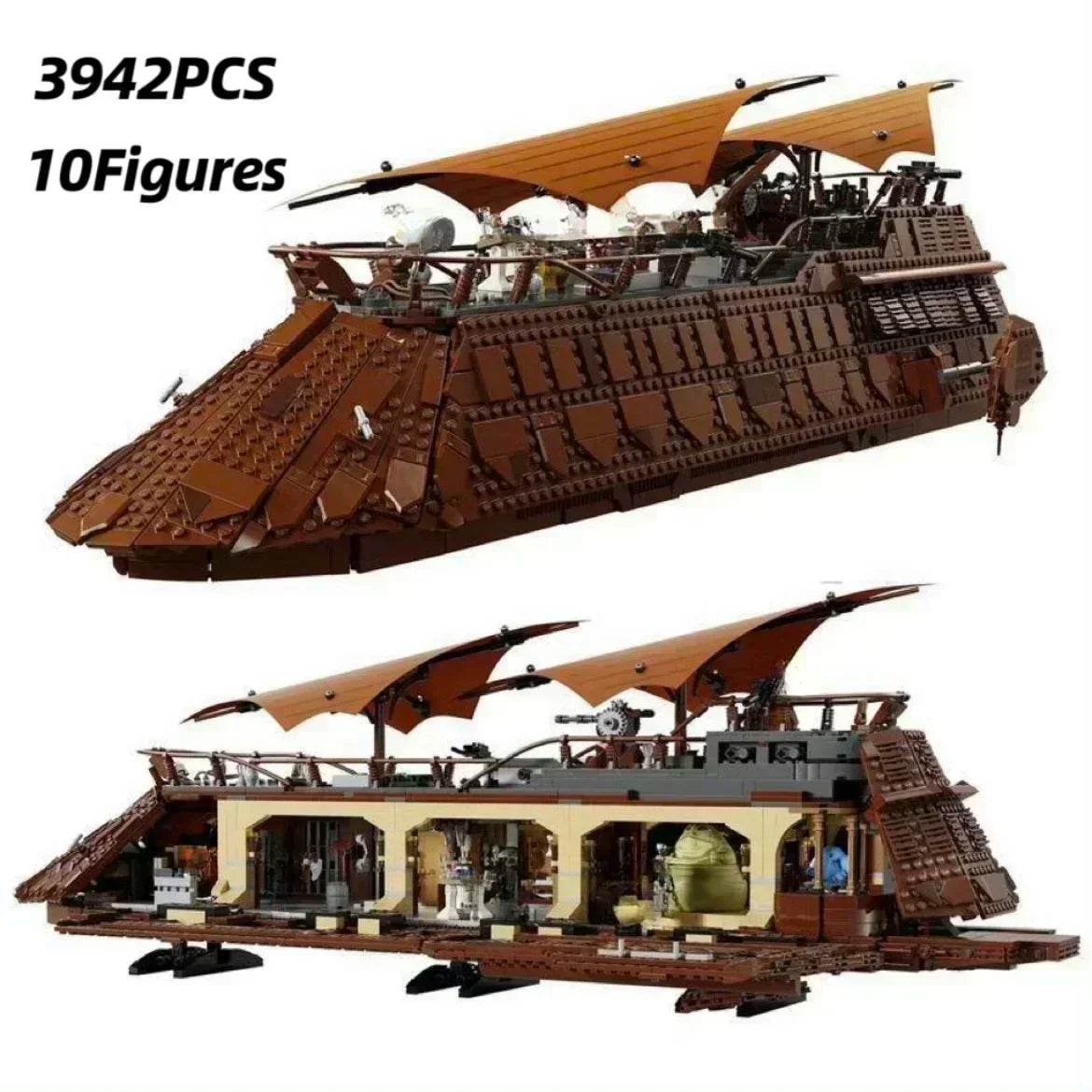 Premium Building Block Sail Barge Model For Kids And Adults - ToylandEU