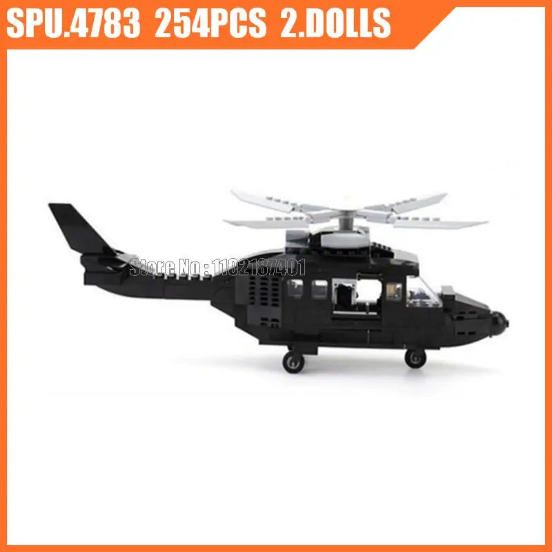 Premium Building Block Set 254 Piece Police Swat Helicopter Soldiers Military Army Kit For Boys And Girls - ToylandEU