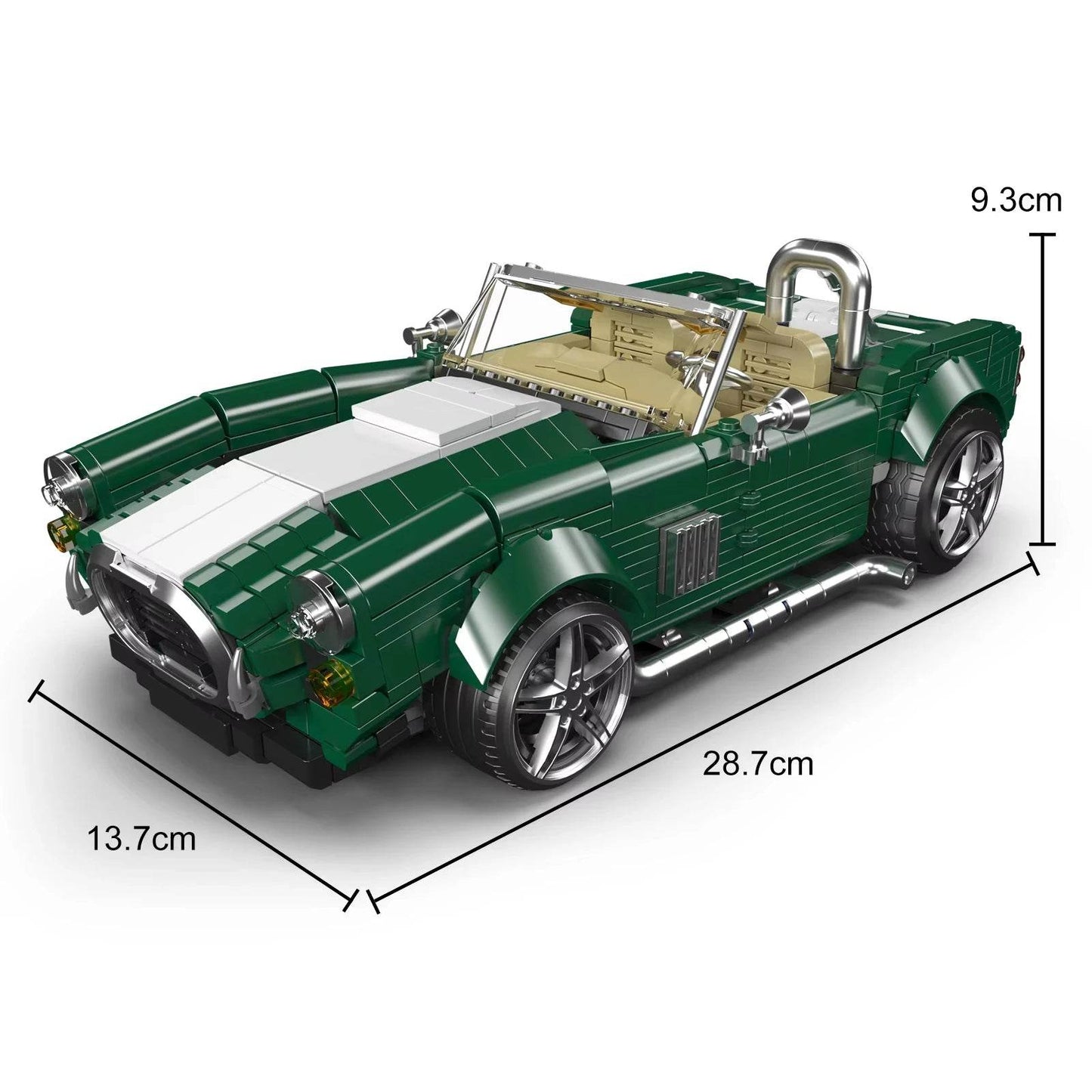 Premium Building Block Set AC Cobra Roadster For Adults - ToylandEU