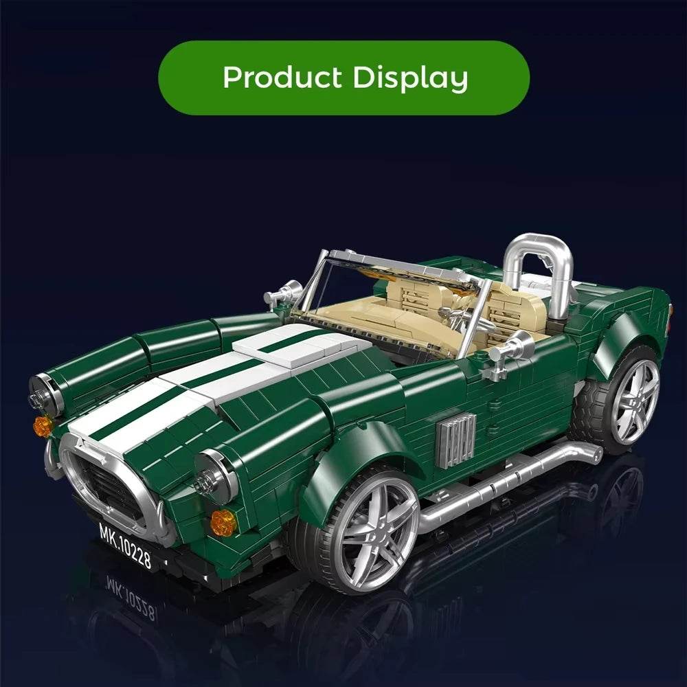 Premium Building Block Set AC Cobra Roadster For Adults - ToylandEU