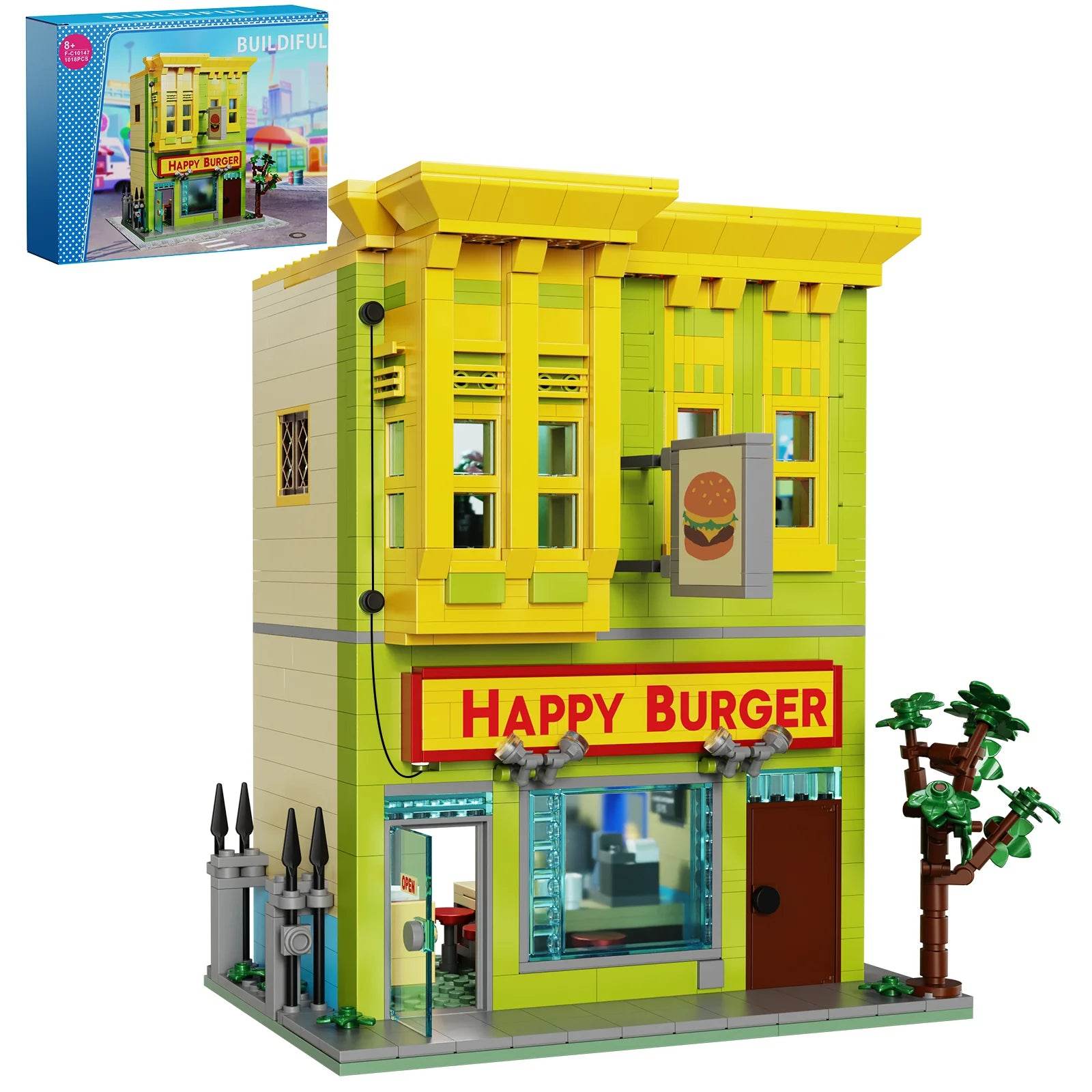 Premium Building Block Set Burgers Store Model for Kids - ToylandEU
