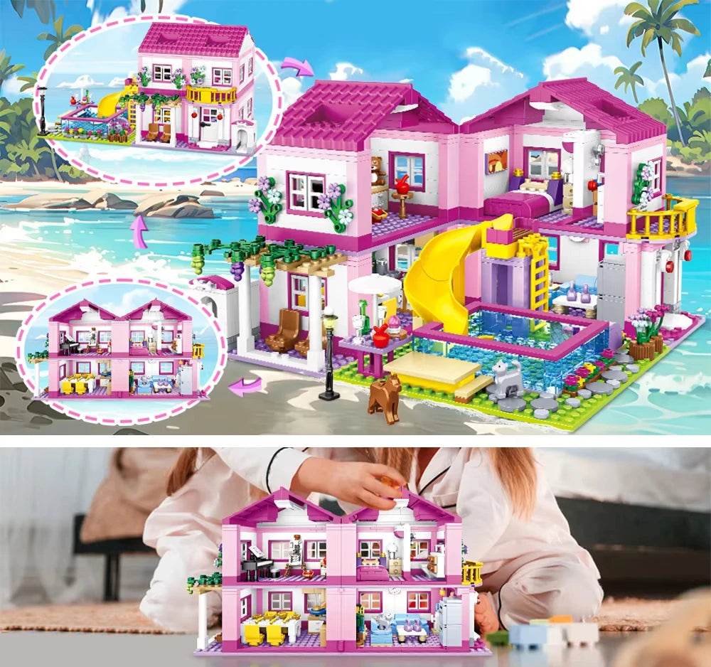 Premium Building Block Set City Street Villa DIY For Teens - ToylandEU