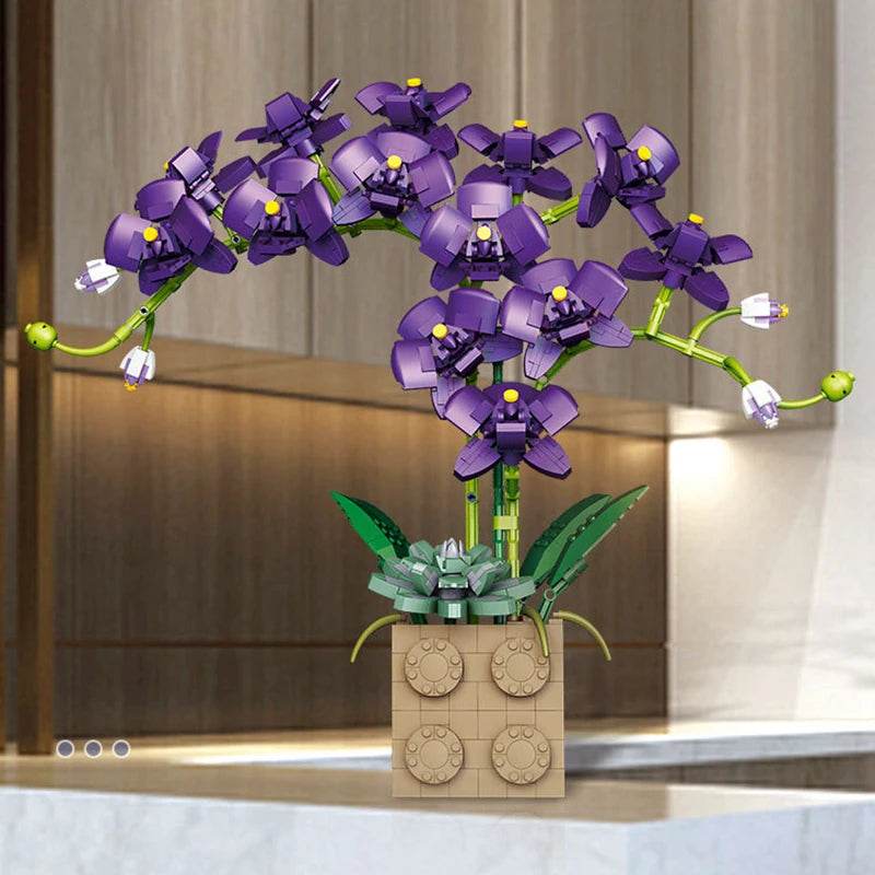 Premium Building Block Set Eternal Orchid Flower Gift - ToylandEU