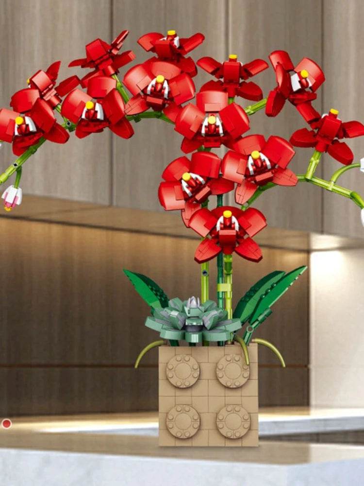 Premium Building Block Set Eternal Orchid Flower Gift - ToylandEU